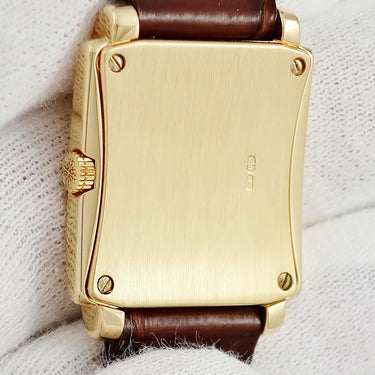 腕時計 パテックフィリップ PATEK PHILIPPE ゴンドーロ 4824J クオーツ レディース K18YG無垢 ホワイト アラビア 角型