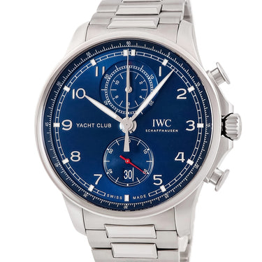腕時計 IWC IWC ポルトギーゼ ヨットクラブ クロノグラフ IW390701 自動巻き メンズ ブルー 青 デイト スモールセコンド