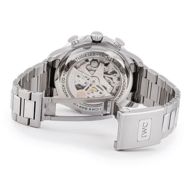腕時計 IWC IWC ポルトギーゼ ヨットクラブ クロノグラフ IW390701 自動巻き メンズ ブルー 青 デイト スモールセコンド