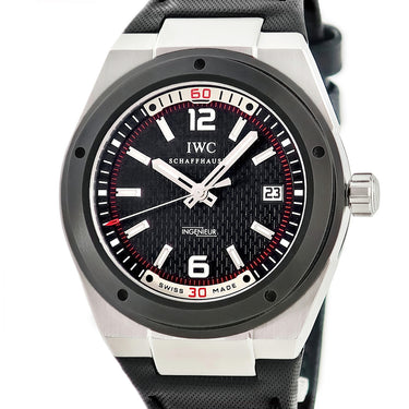 腕時計 IWC IWC インヂュニア オートマティック IW323401 自動巻き メンズ ブラック デイト シースルーバック