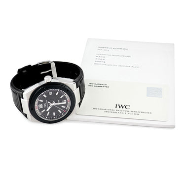 腕時計 IWC IWC インヂュニア オートマティック IW323401 自動巻き メンズ ブラック デイト シースルーバック