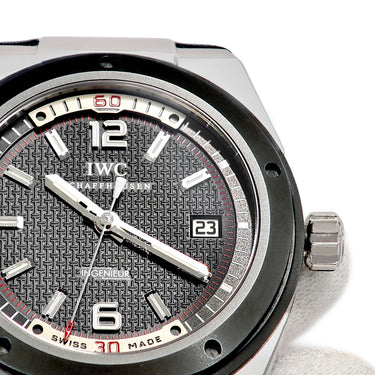 腕時計 IWC IWC インヂュニア オートマティック IW323401 自動巻き メンズ ブラック デイト シースルーバック