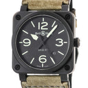 腕時計 ベル&ロス BELL&ROSS ヘリテージ ナイトラム BR03-92-CBL 自動巻き メンズ マットブラック デイト セラミック