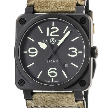 腕時計 ベル&ロス BELL&ROSS ヘリテージ ナイトラム BR03-92-CBL 自動巻き メンズ マットブラック デイト セラミック