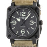 腕時計 ベル&ロス BELL&ROSS ヘリテージ ナイトラム BR03-92-CBL 自動巻き メンズ マットブラック デイト セラミック