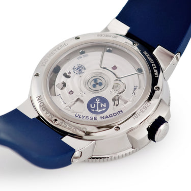 腕時計 ユリスナルダン ULYSSE NARDIN マリーン クロノメーター パワーリザーブ 1283-181/E3-J 自動巻き メンズ ハンダ 限定30本