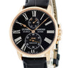 腕時計 ユリスナルダン ULYSSE NARDIN マリーン トルピユール 1182-310 自動巻き メンズ 新品同様 K18RG無垢 ブラック ローマン デイト