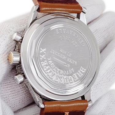 腕時計 ブレゲ BREGUET タイプXX アエロナバル 3800ST/92/3W6 自動巻き メンズ ブラック 初期型 フライバッククロノグラフ 金リューズ
