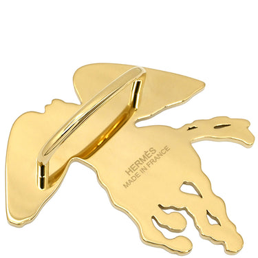 エルメス HERMES ぺガス・グラヴェ H603872S ゴールド GP スカーフリング ペガサスモチーフ カレ用