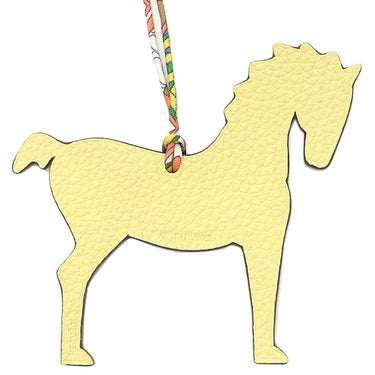 エルメス HERMES プティアッシュ ウマ オレンジ×イエロー ヴォーエプソン トリヨンクレマンス バッグチャーム 馬 petit H
