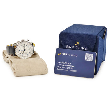 腕時計 ブライトリング BREITLING ナビタイマー B01 クロノグラフ 41 AB0139 AB0139A71G1P1 自動巻き メンズ OH済 回転ベゼル 青針