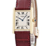 腕時計 カルティエ Cartier タンク ルイ カルティエ LM W1527851 手巻き レディース OH済 K18YG無垢 ギョウシェ 青針 ローマン