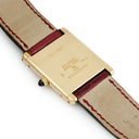 腕時計 カルティエ Cartier タンク ルイ カルティエ LM W1527851 手巻き レディース OH済 K18YG無垢 ギョウシェ 青針 ローマン