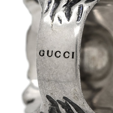 グッチ GUCCI ライオンヘッド 402763 シルバー メタル #23 リング 指輪 ヴィンテージ金具 エイジングパラジウム アニマルモチーフ 22号