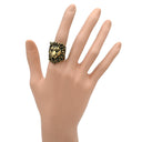 グッチ GUCCI ライオンヘッド 398601 ゴールド GP #15 リング 指輪 ヴィンテージ金具 エイジングゴールド アニマルモチーフ 14号
