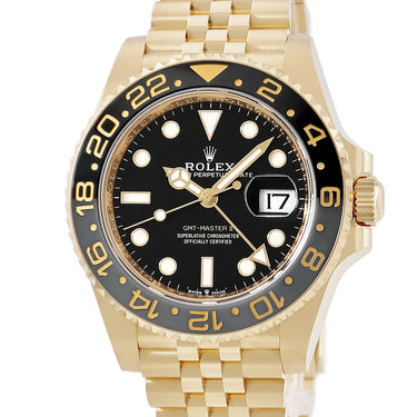 腕時計 ロレックス ROLEX GMTマスター II 126718GRNR 自動巻き メンズ ランダム番 K18YG無垢 ブラック グレー ベンツ針 ジュビリー