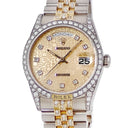 腕時計 ロレックス ROLEX デイデイト 18139G 自動巻き メンズ OH済 K18WG×K18YG 純正ダイヤ 彫りコンピューター ヴィンテージ