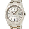 腕時計 ロレックス ROLEX デイデイト II 218239BG 自動巻き メンズ K18WG無垢 純正ダイヤ&サファイア バゲット ランダム番