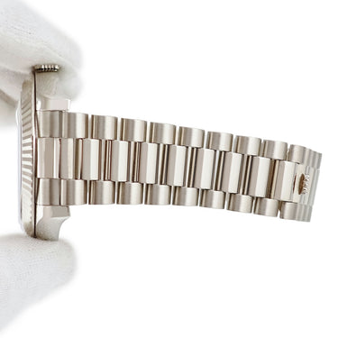 腕時計 ロレックス ROLEX デイデイト II 218239BG 自動巻き メンズ K18WG無垢 純正ダイヤ&サファイア バゲット ランダム番