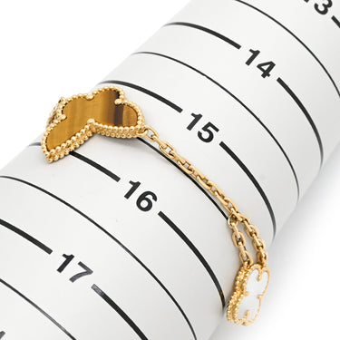 ヴァンクリーフアーペル Van Cleef & Arpels ラッキーアルハンブラ 4モチーフ VCARD79600 マルチカラー×イエローゴールド K18YG カーネリアン タイガーズアイ マザーオブパール マラカイト ブレスレット K18 マルチストーン VCA