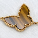 ヴァンクリーフアーペル Van Cleef & Arpels ラッキーアルハンブラ 4モチーフ VCARD79600 マルチカラー×イエローゴールド K18YG カーネリアン タイガーズアイ マザーオブパール マラカイト ブレスレット K18 マルチストーン VCA