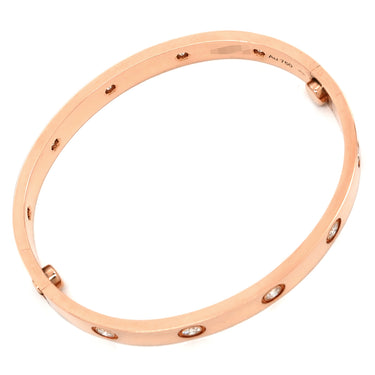 カルティエ Cartier LOVE ラブブレスレット クラシックモデル フルダイヤ CRB6070200 ピンクゴールド K18PG ダイヤモンド #16 ブレスレット 18K RG ダイヤ 10P 新型