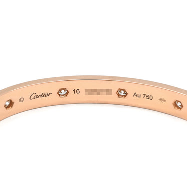 カルティエ Cartier LOVE ラブブレスレット クラシックモデル フルダイヤ CRB6070200 ピンクゴールド K18PG ダイヤモンド #16 ブレスレット 18K RG ダイヤ 10P 新型