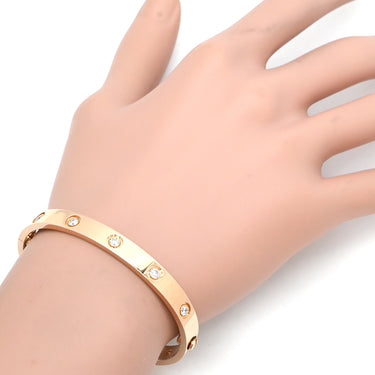 カルティエ Cartier LOVE ラブブレスレット クラシックモデル フルダイヤ CRB6070200 ピンクゴールド K18PG ダイヤモンド #16 ブレスレット 18K RG ダイヤ 10P 新型