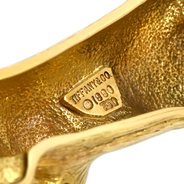 ティファニー Tiffany & Co キャットモチーフ パールホワイト×イエローゴールド K18YG パール ブローチ T＆Co. Au750 18K パール 真珠 ヴィンテージ