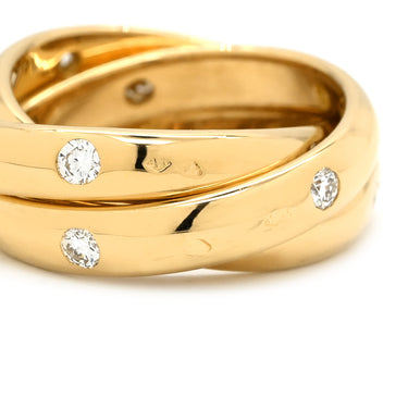 カルティエ Cartier トリニティ コンステレーション ダイヤモンド イエローゴールド K18YG ダイヤモンド #52(JP12) リング 指輪 15石 18K 750 YG 11号