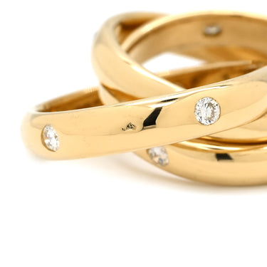 カルティエ Cartier トリニティ コンステレーション ダイヤモンド イエローゴールド K18YG ダイヤモンド #52(JP12) リング 指輪 15石 18K 750 YG 11号