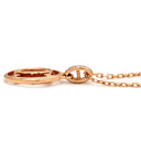 カルティエ Cartier ロゴ ドゥーブルC ピンクゴールド K18PG ダイヤモンド ネックレス Au750 K18 18金 ダイヤ 5石 5Ｐオーバル