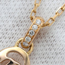 カルティエ Cartier ロゴ ドゥーブルC ピンクゴールド K18PG ダイヤモンド ネックレス Au750 K18 18金 ダイヤ 5石 5Ｐオーバル