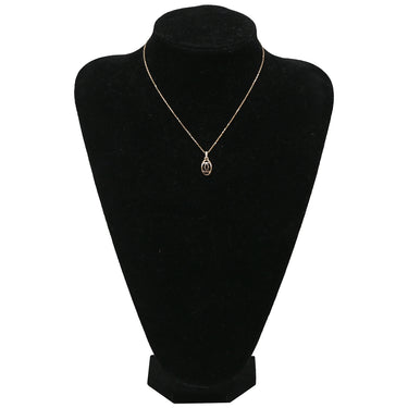 カルティエ Cartier ロゴ ドゥーブルC ピンクゴールド K18PG ダイヤモンド ネックレス Au750 K18 18金 ダイヤ 5石 5Ｐオーバル