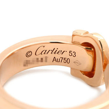カルティエ Cartier 2C ブークルセ ダイヤ ピンクゴールド K18PG ダイヤモンド #53(JP13) リング 指輪 ドゥーブルC C2 750 18K PG 12.5号