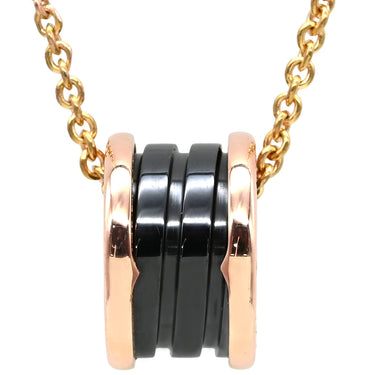 ブルガリ BVLGARI ビーゼロワン ネックレス 346083 ピンクゴールド×ブラック K18PG セラミック ネックレス B-zero1 ペンダント 18K 750PG 黒