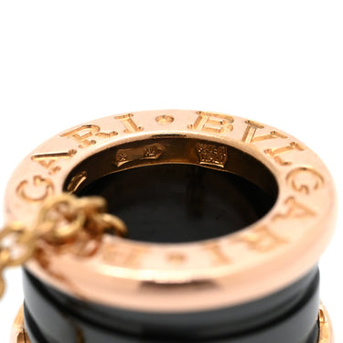 ブルガリ BVLGARI ビーゼロワン ネックレス 346083 ピンクゴールド×ブラック K18PG セラミック ネックレス B-zero1 ペンダント 18K 750PG 黒