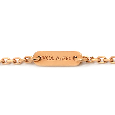 ヴァンクリーフアーペル Van Cleef & Arpels スウィート アルハンブラ ペンダント VCARN59M00 レッド×ローズゴールド K18PG カーネリアン ネックレス ピンクゴールド 赤 750 18K