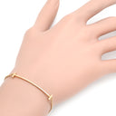 ティファニー Tiffany & Co Tスマイル スモール ローズゴールド K18PG ブレスレット ピンクゴールド 750 18K RG PG