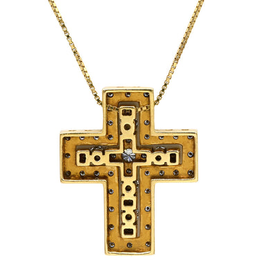 ダミアーニ DAMIANI ベルエポック S 20079804 イエローゴールド K18YG ダイヤモンド ネックレス ペンダント 750 18金 クロス 十字架 ダイヤ