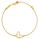 ヴァンクリーフアーペル Van Cleef & Arpels スウィート パピヨン VCARF69000 ホワイト×イエローゴールド K18YG マザーオブパール ブレスレット VCA 白 Au750 18K
