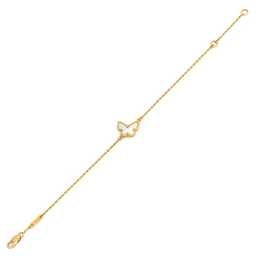 ヴァンクリーフアーペル Van Cleef & Arpels スウィート パピヨン VCARF69000 ホワイト×イエローゴールド K18YG マザーオブパール ブレスレット VCA 白 Au750 18K