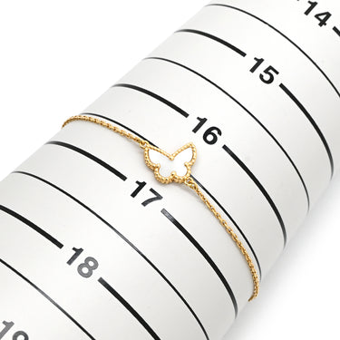 ヴァンクリーフアーペル Van Cleef & Arpels スウィート パピヨン VCARF69000 ホワイト×イエローゴールド K18YG マザーオブパール ブレスレット VCA 白 Au750 18K
