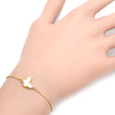 ヴァンクリーフアーペル Van Cleef & Arpels スウィート パピヨン VCARF69000 ホワイト×イエローゴールド K18YG マザーオブパール ブレスレット VCA 白 Au750 18K
