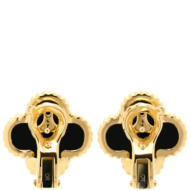ヴァンクリーフアーペル Van Cleef & Arpels ヴィンテージ アルハンブラ VCARA44200 ブラック×イエローゴールド K18YG オニキス ピアス VCA 黒 750YG 18K オニキス