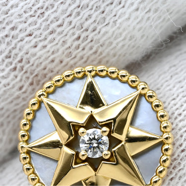 クリスチャン・ディオール Christian Dior ローズ デ ヴァン JRDV95150 イエローゴールド K18YG ダイヤモンド マザーオブパール #49(JP9) リング 指輪 18K パール 2Pダイヤ 8号