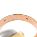 カルティエ Cartier トリニティ MM 15Pダイヤ ホワイトゴールド×イエローゴールド×ピンクゴールド K18WG K18YG K18PG ダイヤモンド #52 リング 指輪 3カラー 3連 Au750 18K 15石 12号