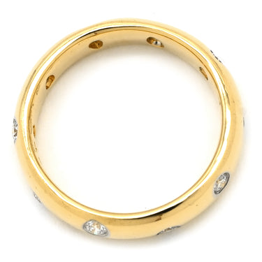 ティファニー Tiffany & Co ドッツ ダイヤリング イエローゴールド K18YG ダイヤモンド Pt950 リング 指輪 T＆Co. 18K 750 YG 10P 7.5号
