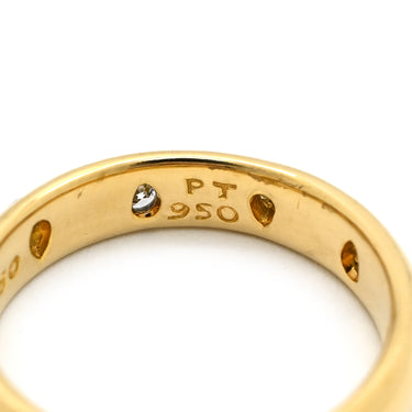ティファニー Tiffany & Co ドッツ ダイヤリング イエローゴールド K18YG ダイヤモンド Pt950 リング 指輪 T＆Co. 18K 750 YG 10P 7.5号