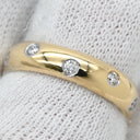 ティファニー Tiffany & Co ドッツ ダイヤリング イエローゴールド K18YG ダイヤモンド Pt950 リング 指輪 T＆Co. 18K 750 YG 10P 7.5号